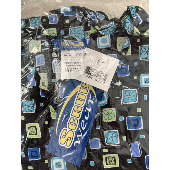 Scrub Wear Scrub Top Women's Size Lrg Multicolor Short Sleeve ER Hospital - Picture 4 of 5